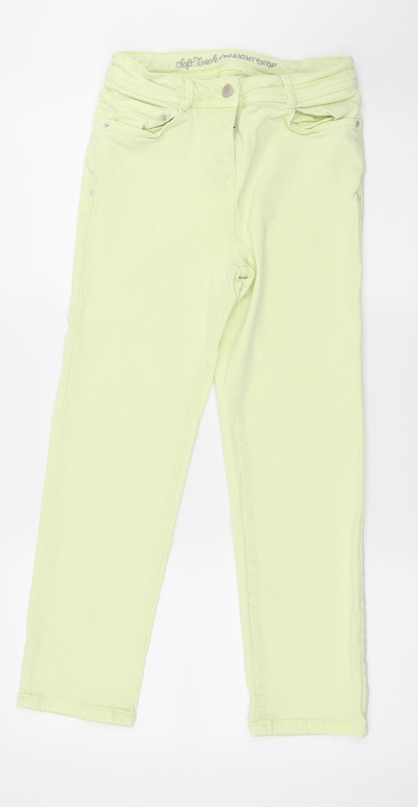 Preworn Womens Green  Denim Cropped Jeans Size 28 in L24 in