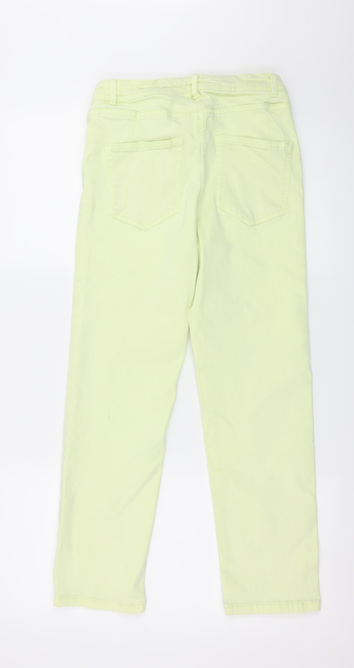 Preworn Womens Green  Denim Cropped Jeans Size 28 in L24 in