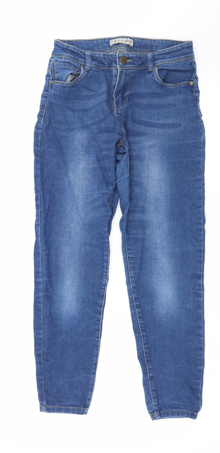 Denim & Co. Womens Blue Denim Skinny Jeans Size 10 L25 in