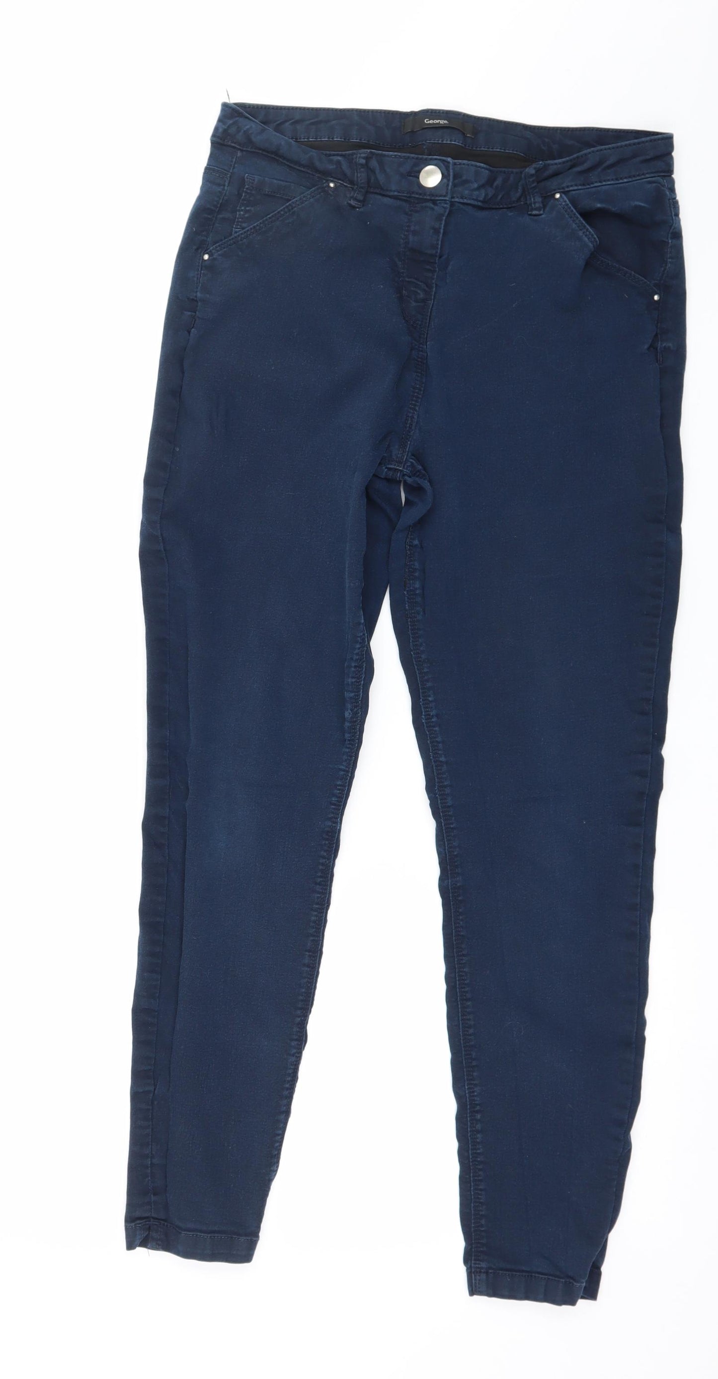 George Womens Blue  Denim Skinny Jeans Size 12 L25 in