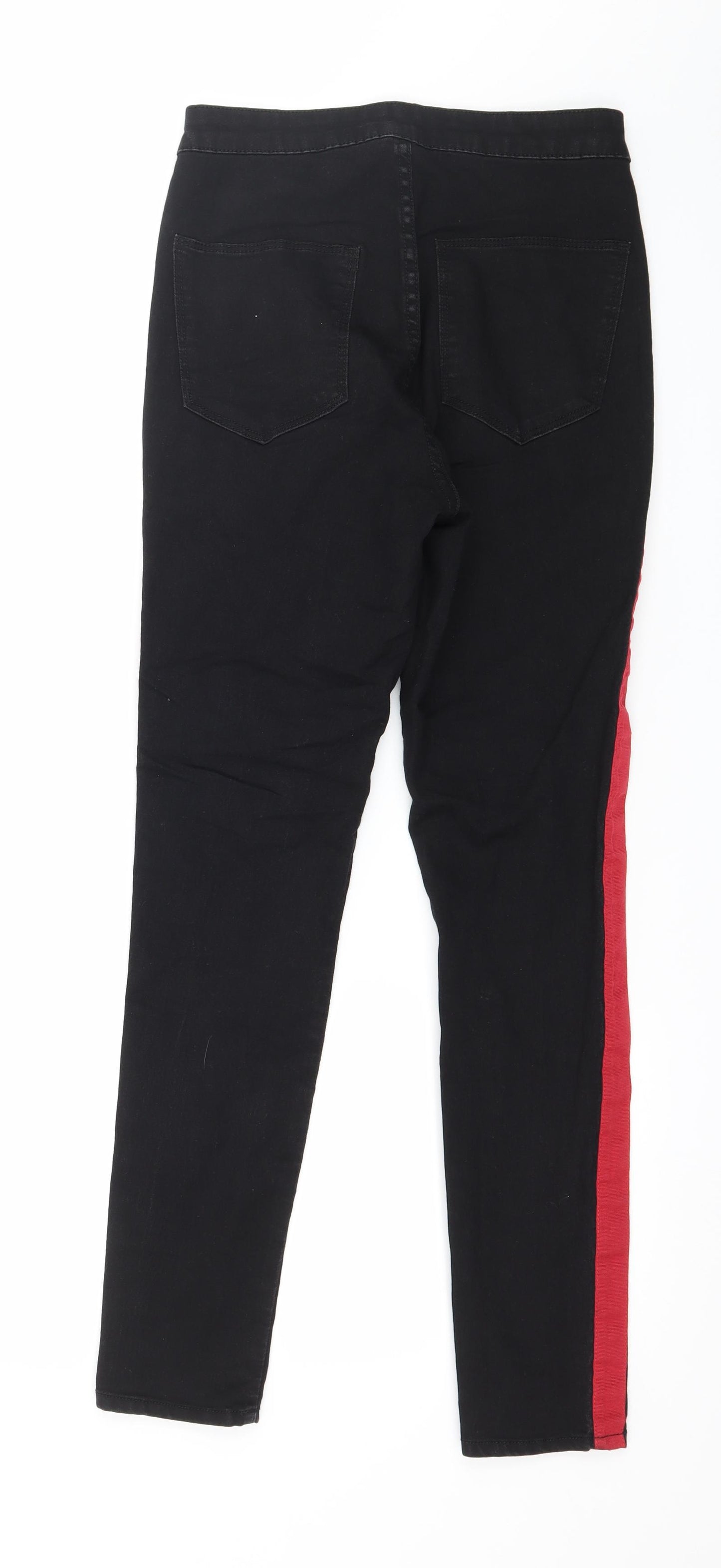 Divided by H&M Womens Black Striped Denim Skinny Jeans Size 8 L28 in
