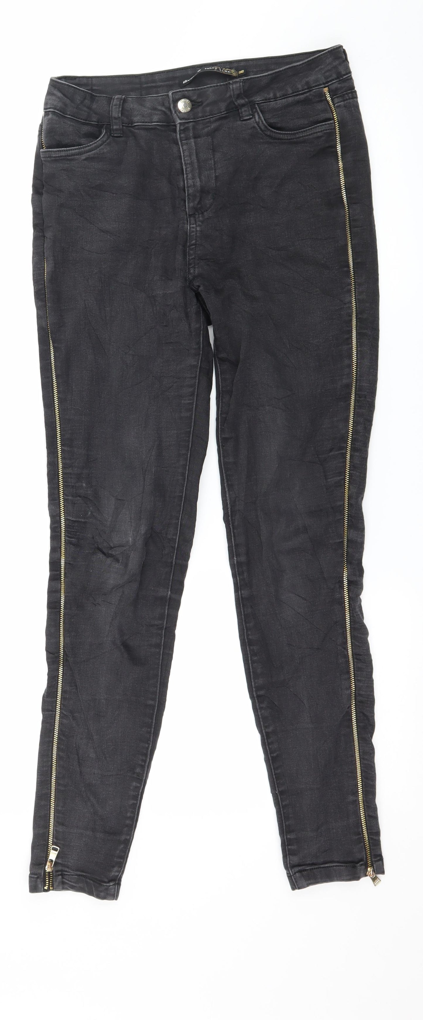 Diverse Womens Black  Denim Skinny Jeans Size 8 L28 in