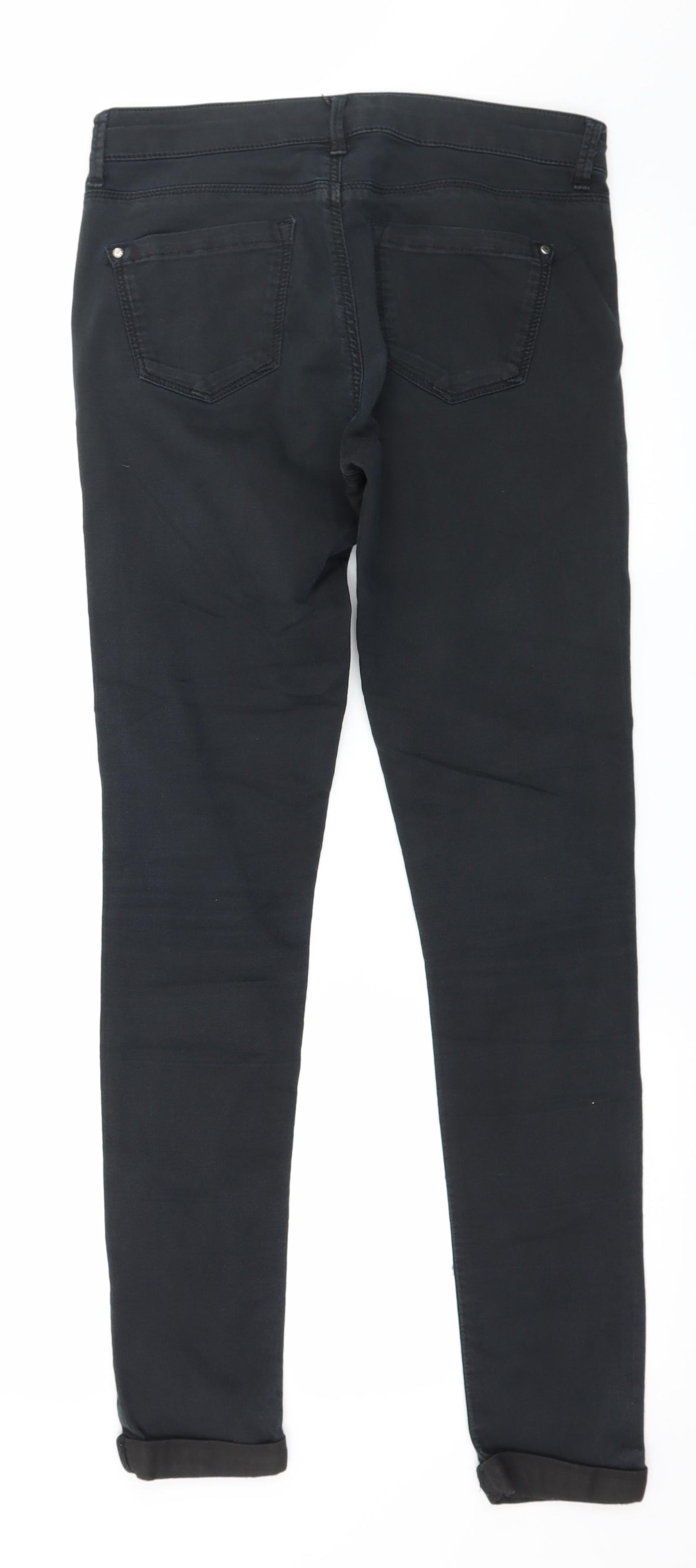 Topshop Womens Black  Denim Skinny Jeans Size 28 in L28 in
