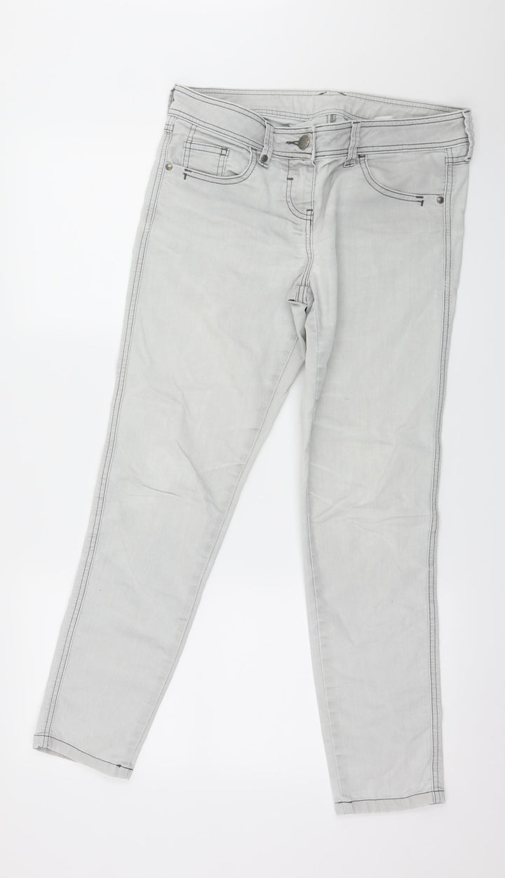 Marks and Spencer Womens Grey  Denim Skinny Jeans Size 10 L27 in