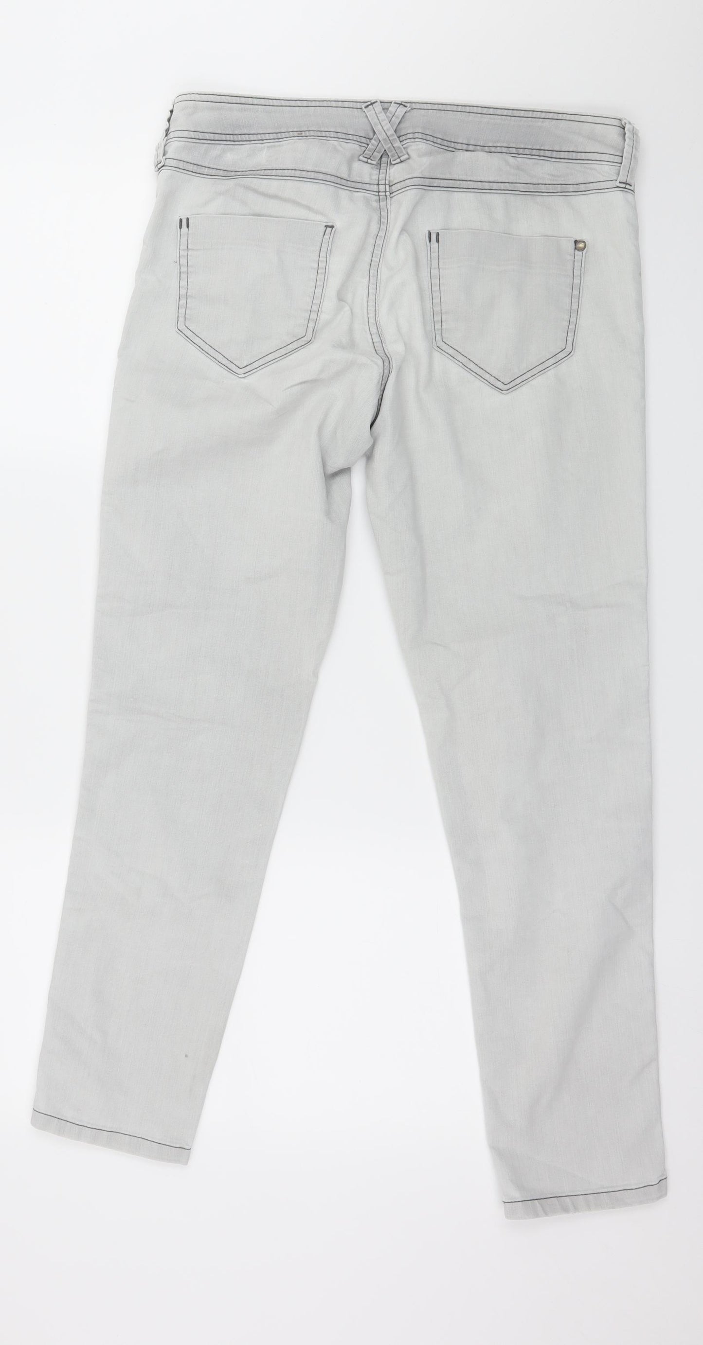 Marks and Spencer Womens Grey  Denim Skinny Jeans Size 10 L27 in