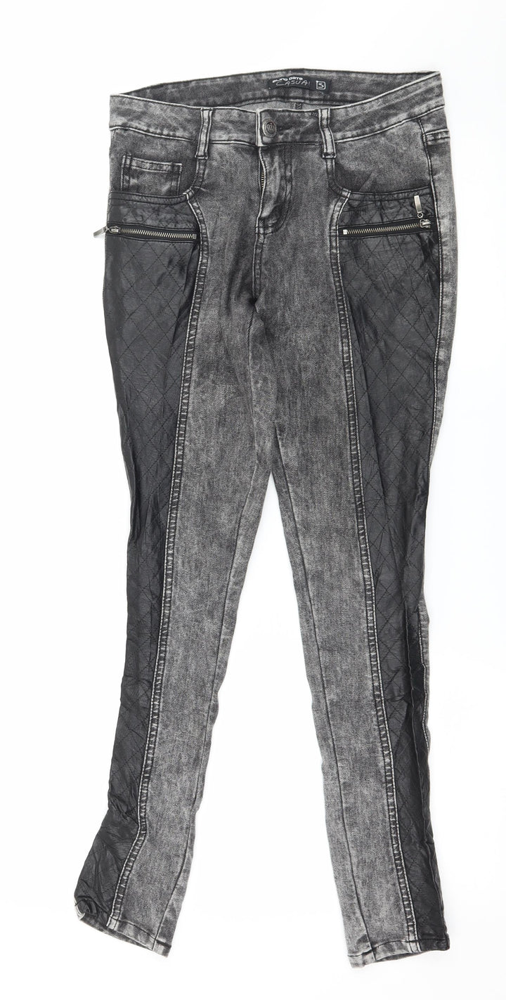 Blind Date Womens Grey Denim Skinny Jeans Size S L29 in