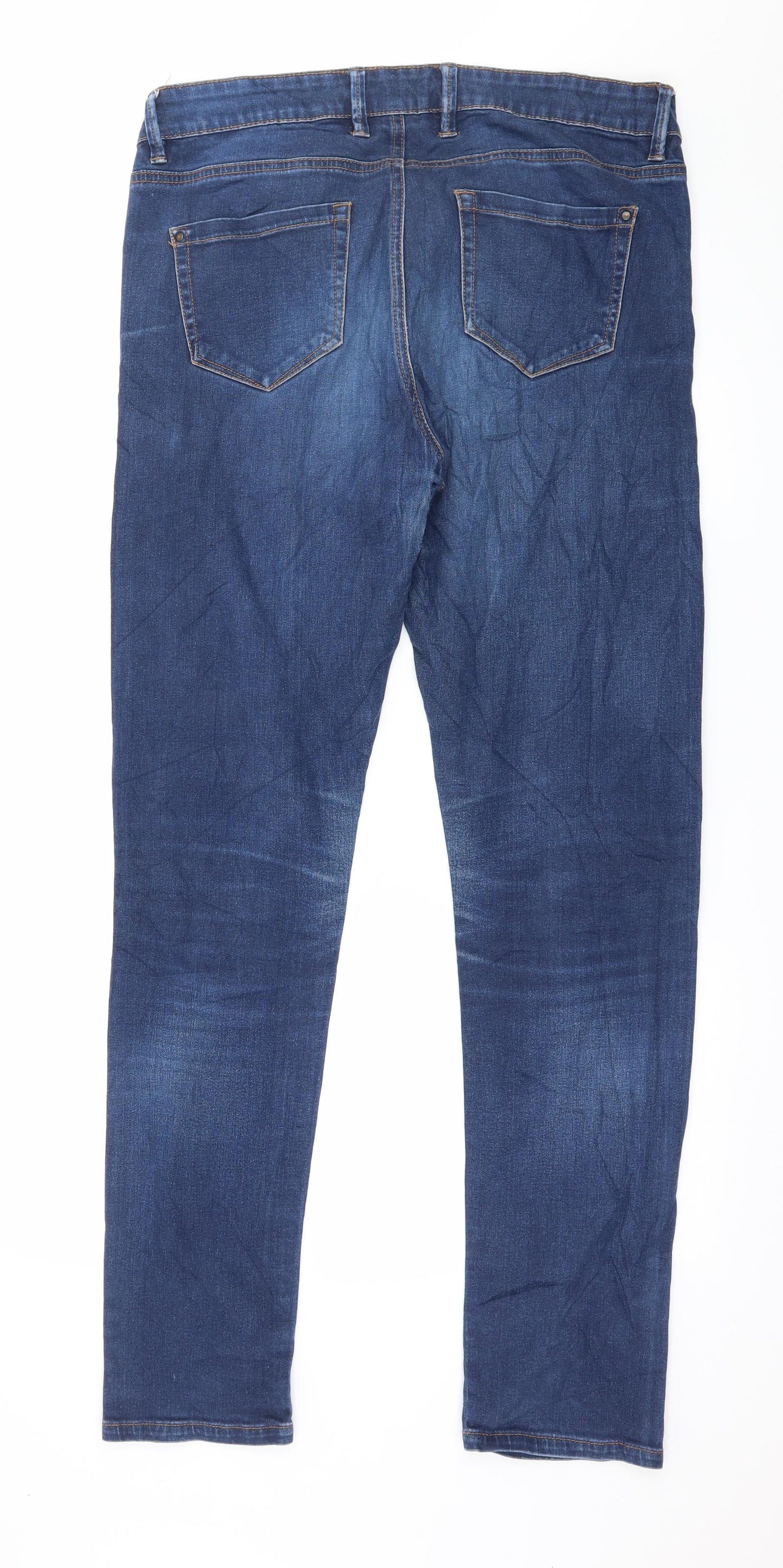ESMARA Womens Blue  Denim Straight Jeans Size 16 L31 in