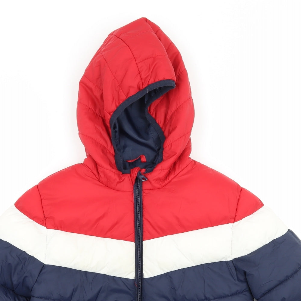 Priamkr Boys Blue Striped  Puffer Jacket Jacket Size 7-8 Years