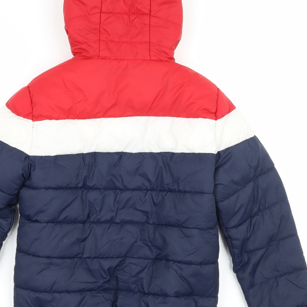 Priamkr Boys Blue Striped  Puffer Jacket Jacket Size 7-8 Years