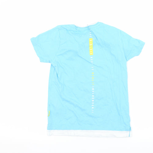Primark Boys Blue  Jersey Basic T-Shirt Size 7-8 Years  - Dude