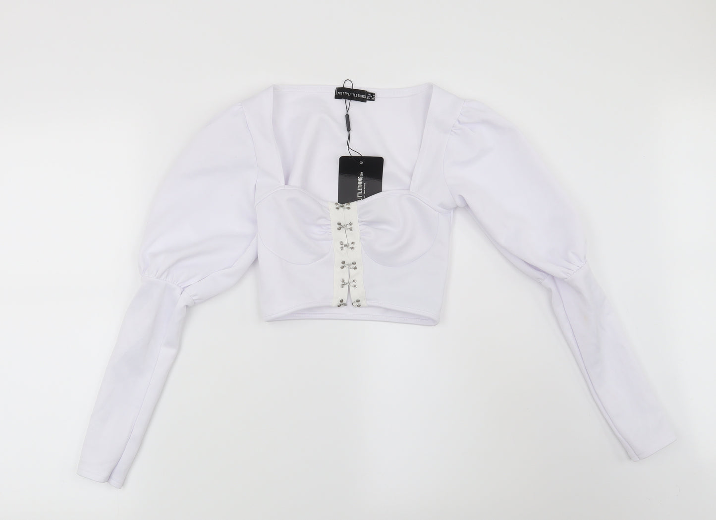 PRETTYLITTLETHING Womens White   Basic Blouse Size 8