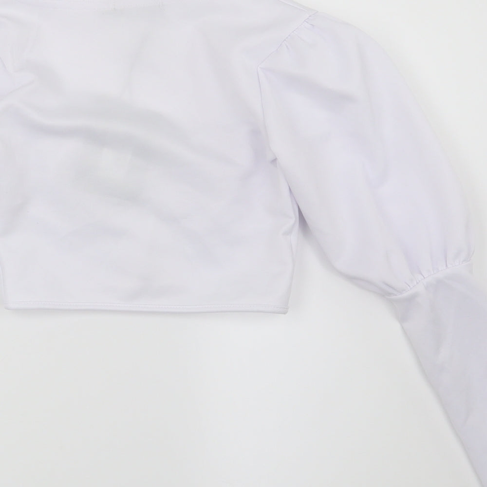 PRETTYLITTLETHING Womens White   Basic Blouse Size 8