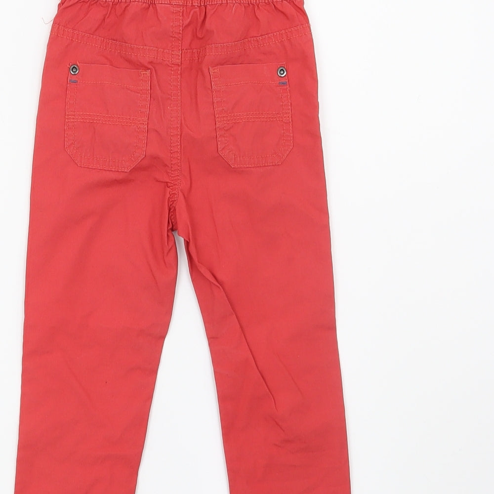 M&Co Boys Red   Cargo Trousers Size 18-24 Months