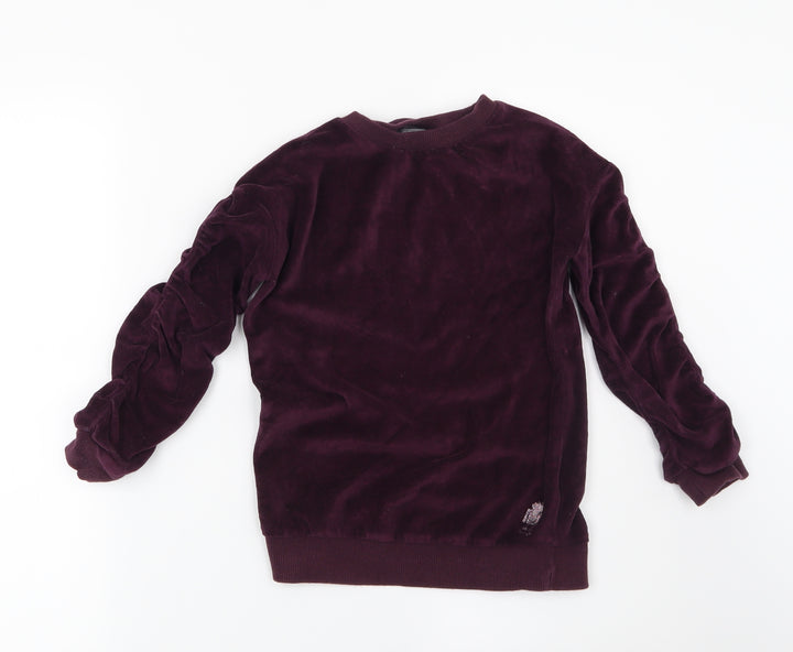 NEXT Girls Purple   Pullover Sweatshirt Size 6 Years  - Robot