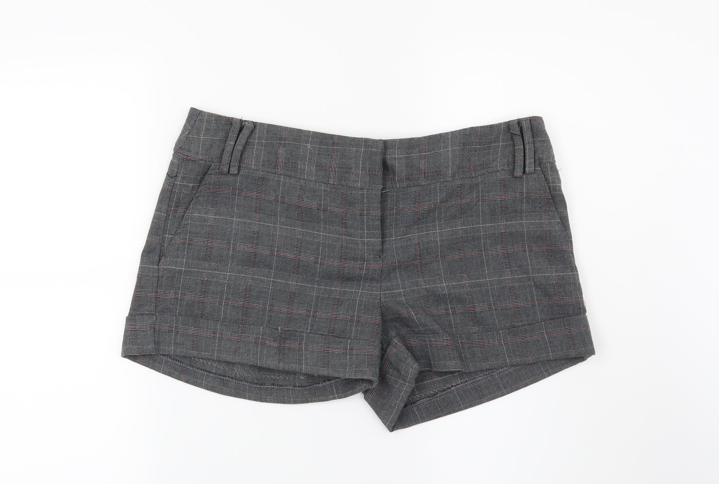 Atmosphere Womens Grey Check  Hot Pants Shorts Size 12