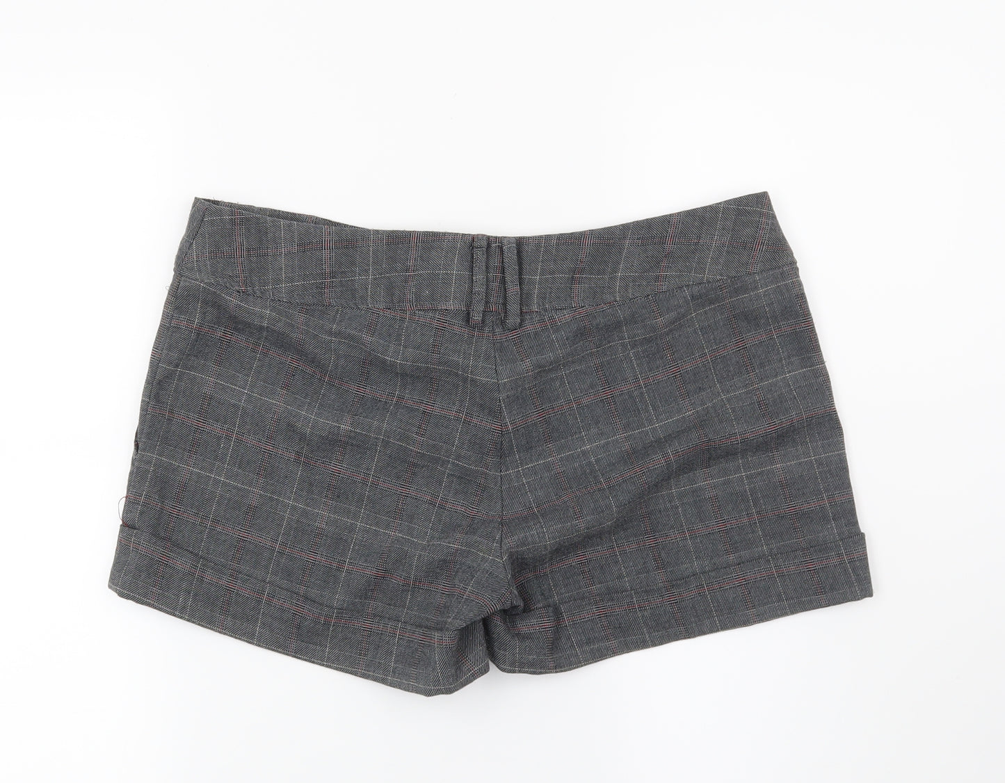 Atmosphere Womens Grey Check  Hot Pants Shorts Size 12