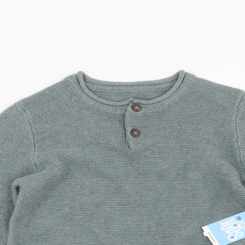 Matalan Boys Green   Pullover Jumper Size 4-5 Years