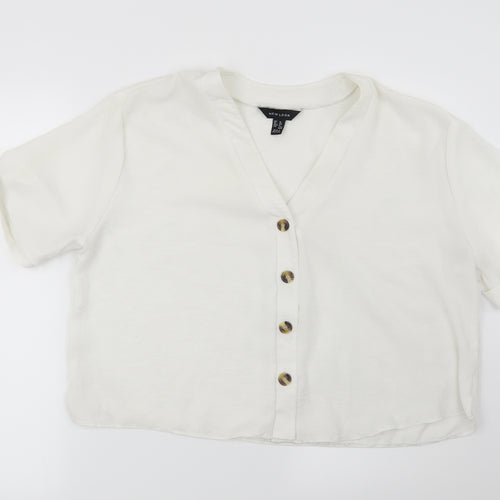 New Look Womens White   Basic Blouse Size 16