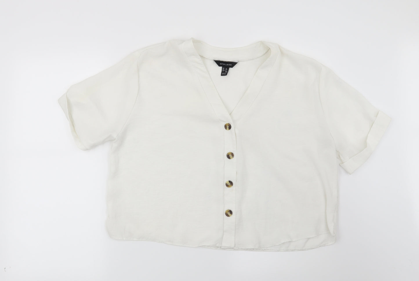 New Look Womens White   Basic Blouse Size 16