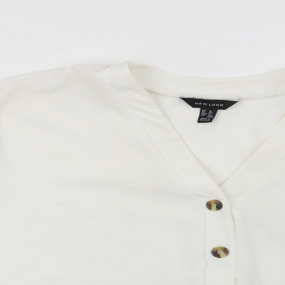 New Look Womens White   Basic Blouse Size 16
