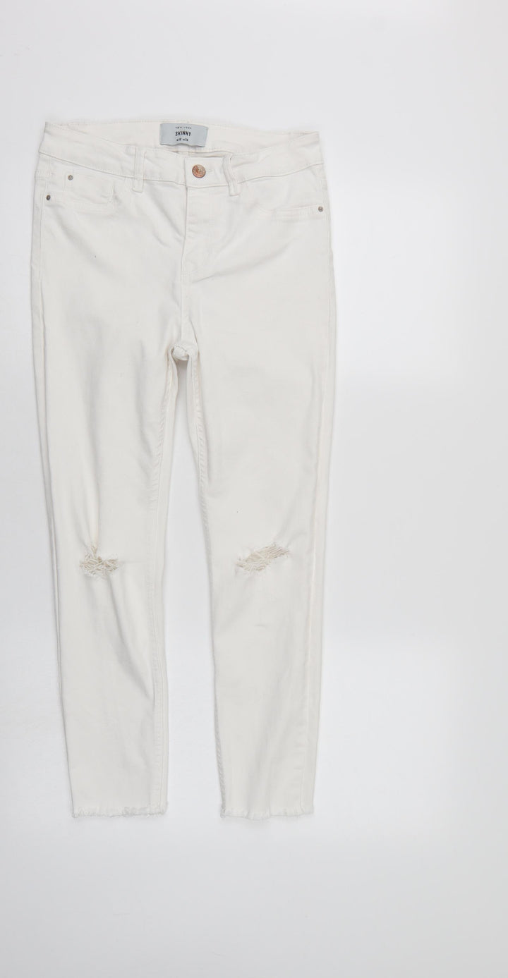 New Look Womens White Denim Skinny Jeans Size 10 L23 in
