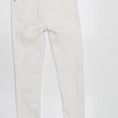 New Look Womens White  Denim Skinny Jeans Size 10 L23 in