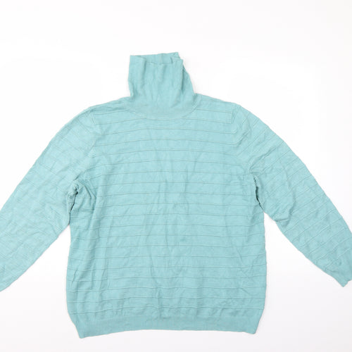 Bonmarché Womens Green Striped  Pullover Jumper Size L