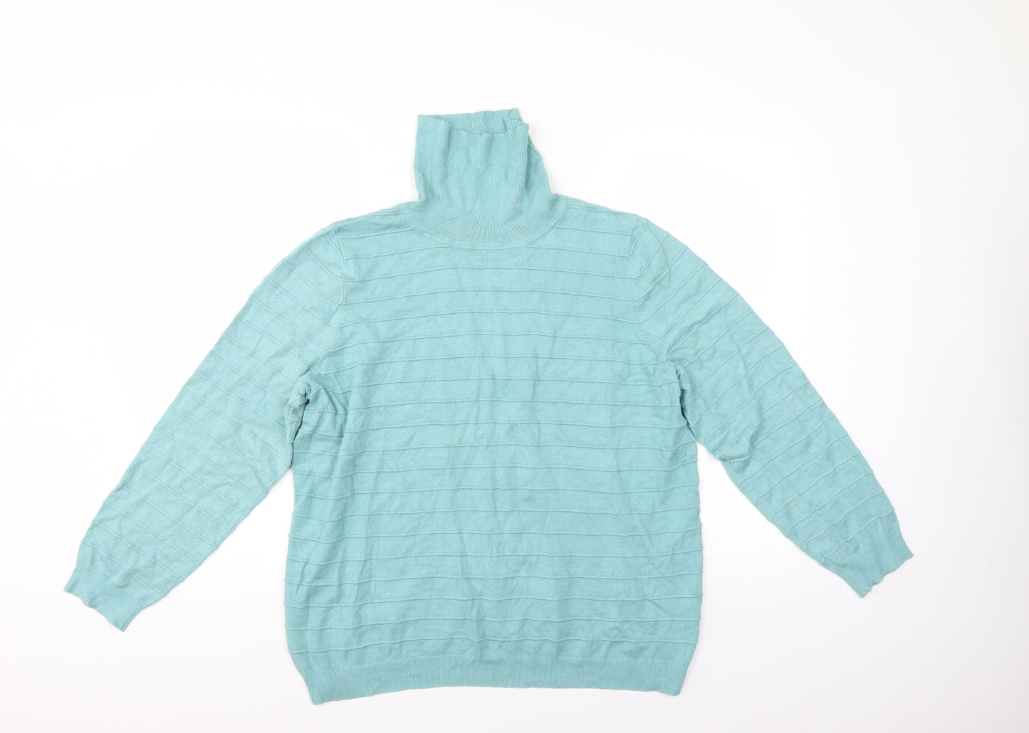 Bonmarché Womens Green Striped  Pullover Jumper Size L