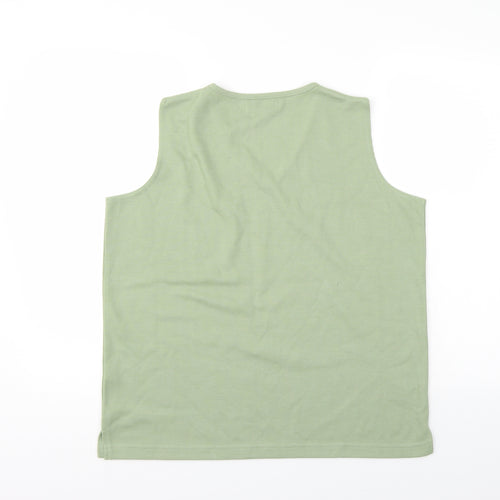 Bonmarché Womens Green Floral  Basic T-Shirt Size M