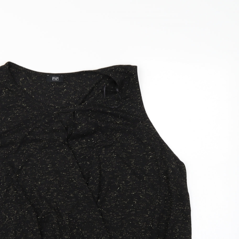F&F Womens Black   Tunic Blouse Size 22