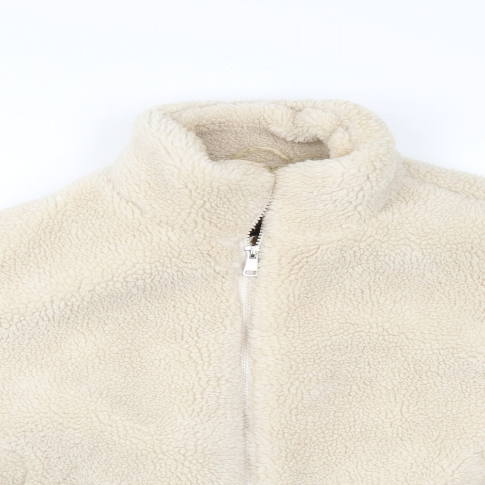 Primark Womens White   Jacket Coatigan Size 14  - cropped