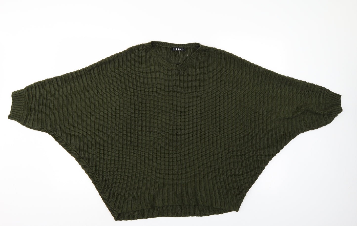 SheIn Womens Green   Pullover Jumper Size S  - Batwing