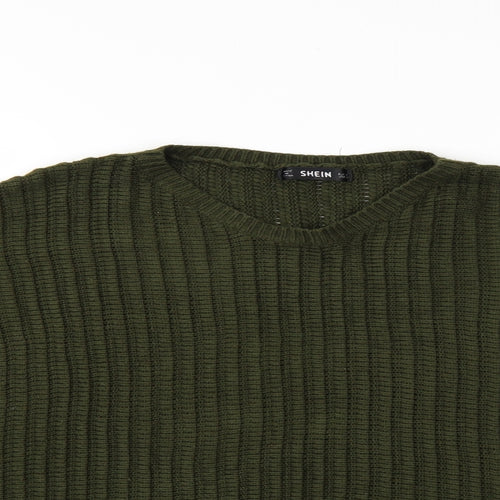 SheIn Womens Green   Pullover Jumper Size S  - Batwing