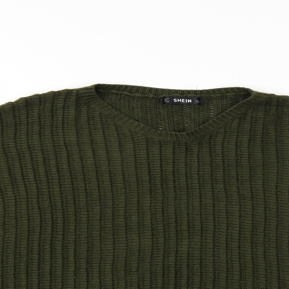 SheIn Womens Green   Pullover Jumper Size S  - Batwing