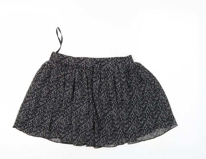 Atmosphere Womens Black Striped Flare Skirt Size 8