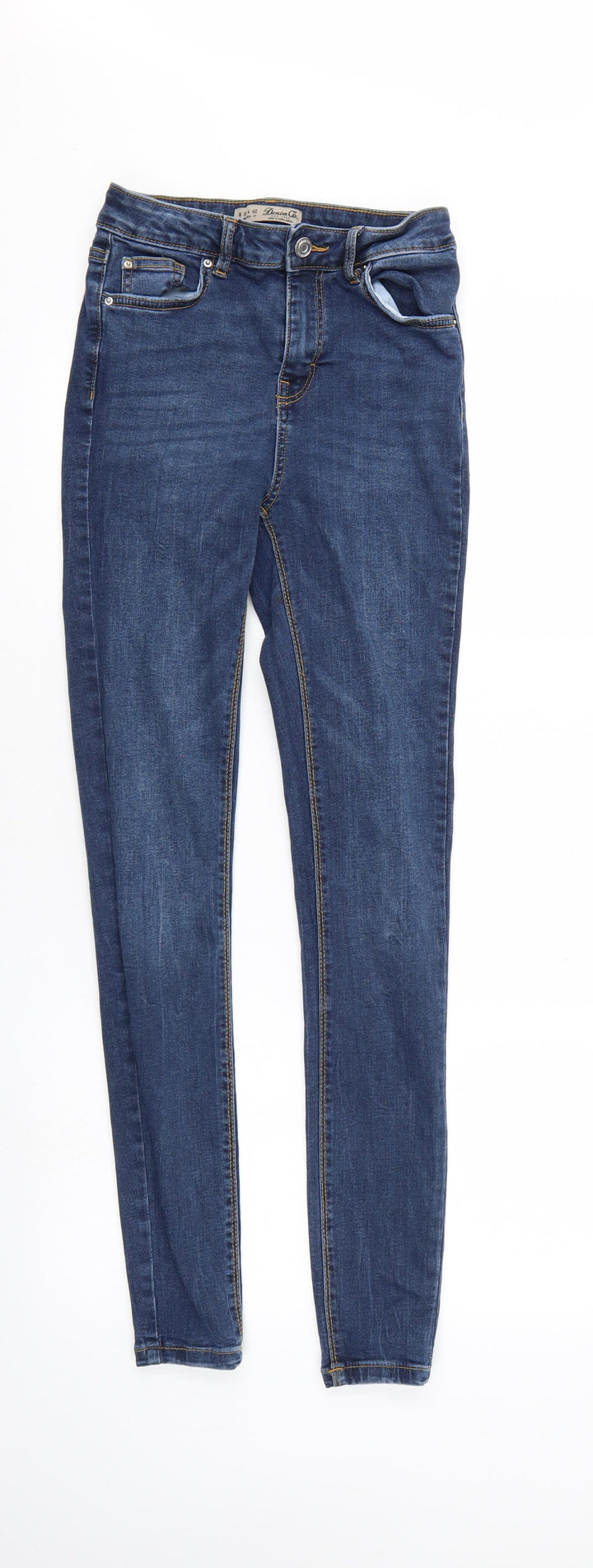 Denim & Co. Womens Blue Denim Skinny Jeans Size 8 L28 in - Elastic Waist