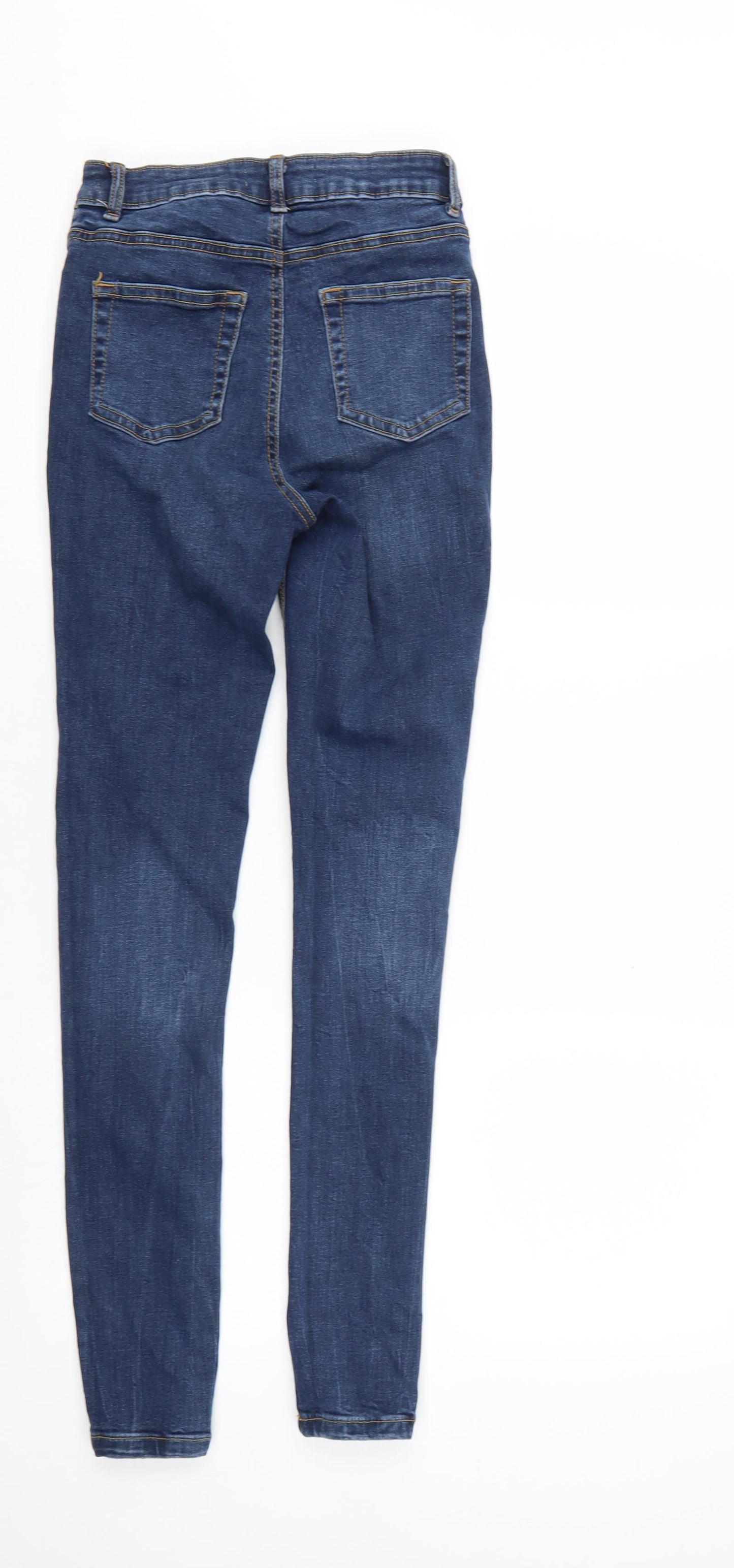 Denim & Co. Womens Blue  Denim Skinny Jeans Size 8 L28 in - Elastic Waist
