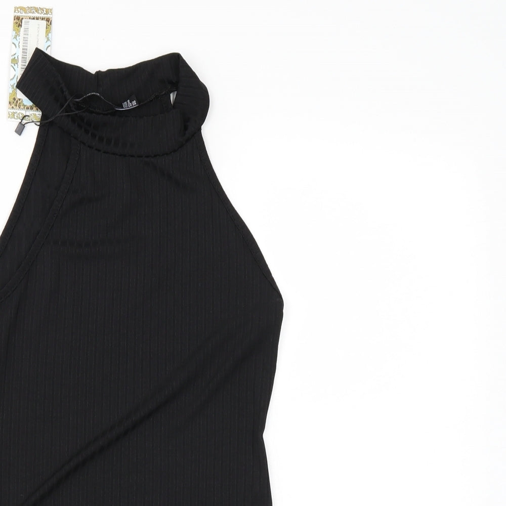 Boohoo Womens Black   Bodysuit One-Piece Size 8