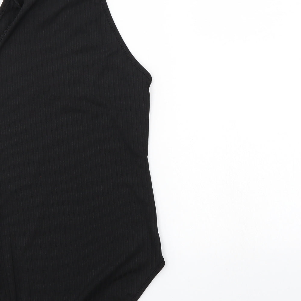 Boohoo Womens Black   Bodysuit One-Piece Size 8