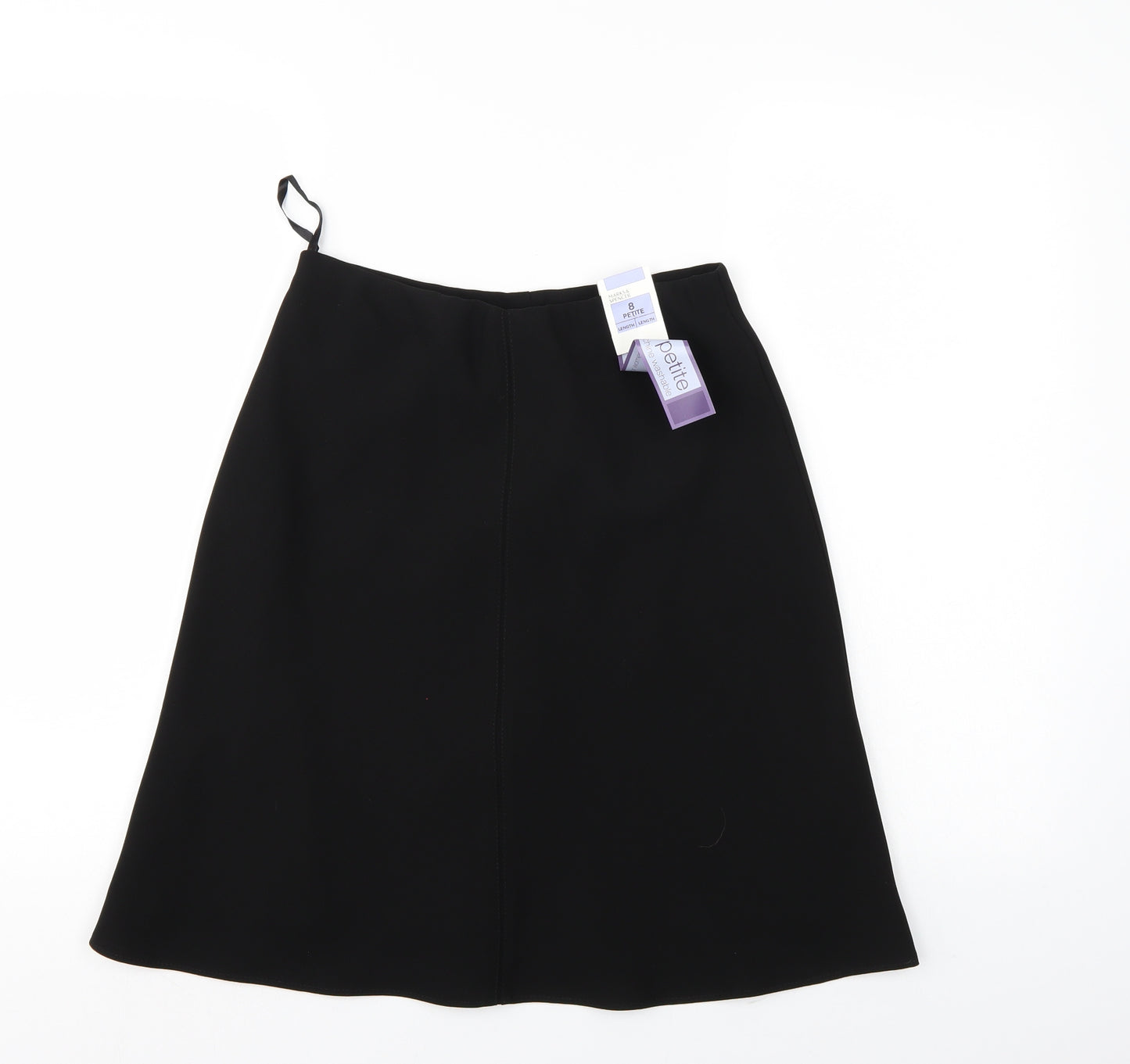 M&S Womens Black   A-Line Skirt Size 8