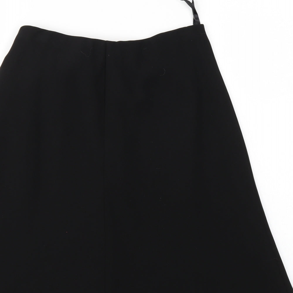 M&S Womens Black   A-Line Skirt Size 8