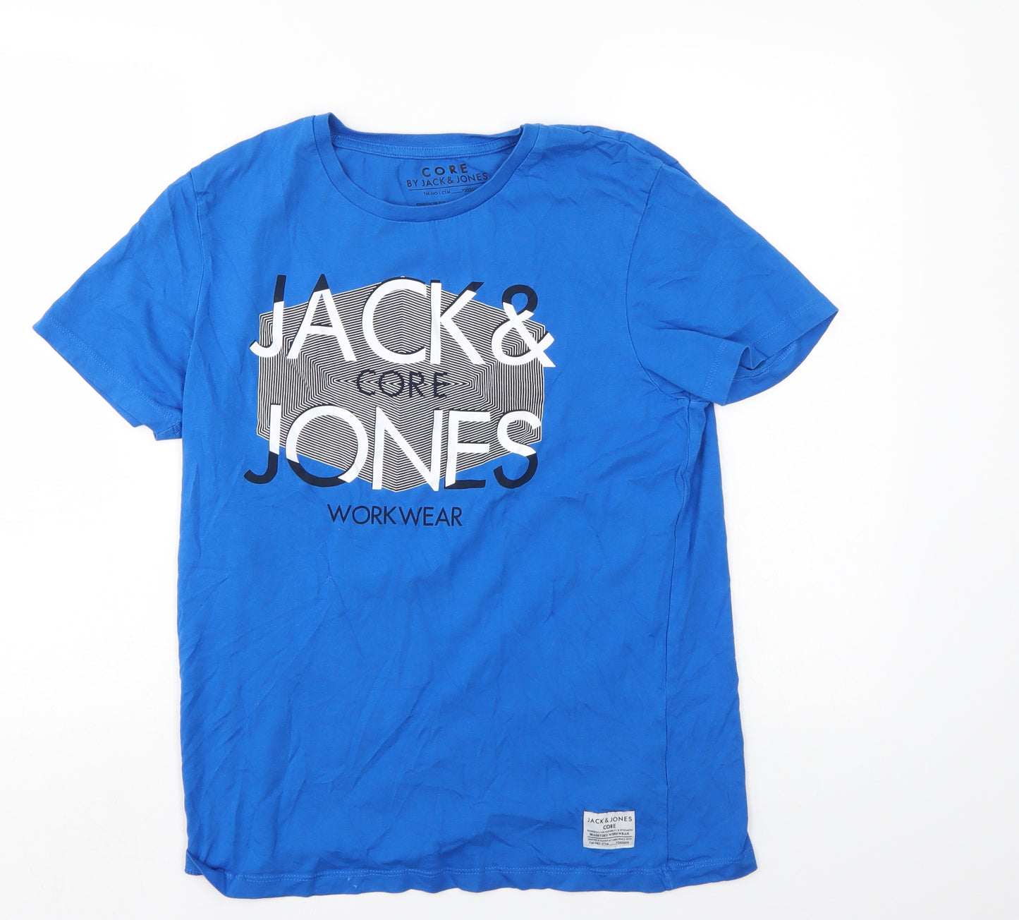 JACK & JONES Mens Blue    T-Shirt Size L