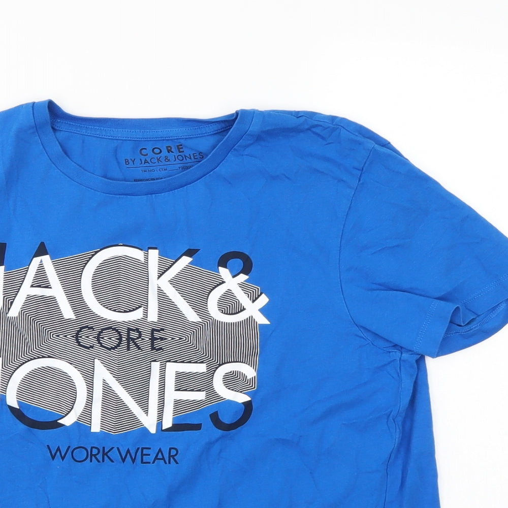 JACK & JONES Mens Blue    T-Shirt Size L