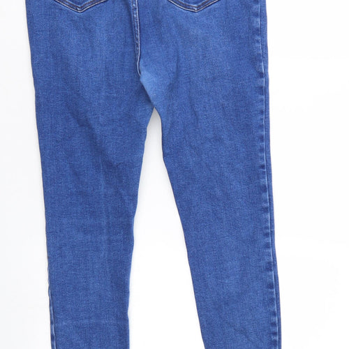 New Look Womens Blue  Denim Skinny Jeans Size 18 L25 in - Elastic Waist