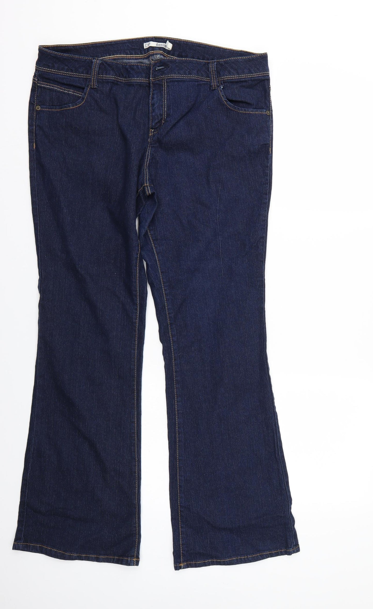 DP Denim Womens Blue  Denim Bootcut Jeans Size 16 L30 in