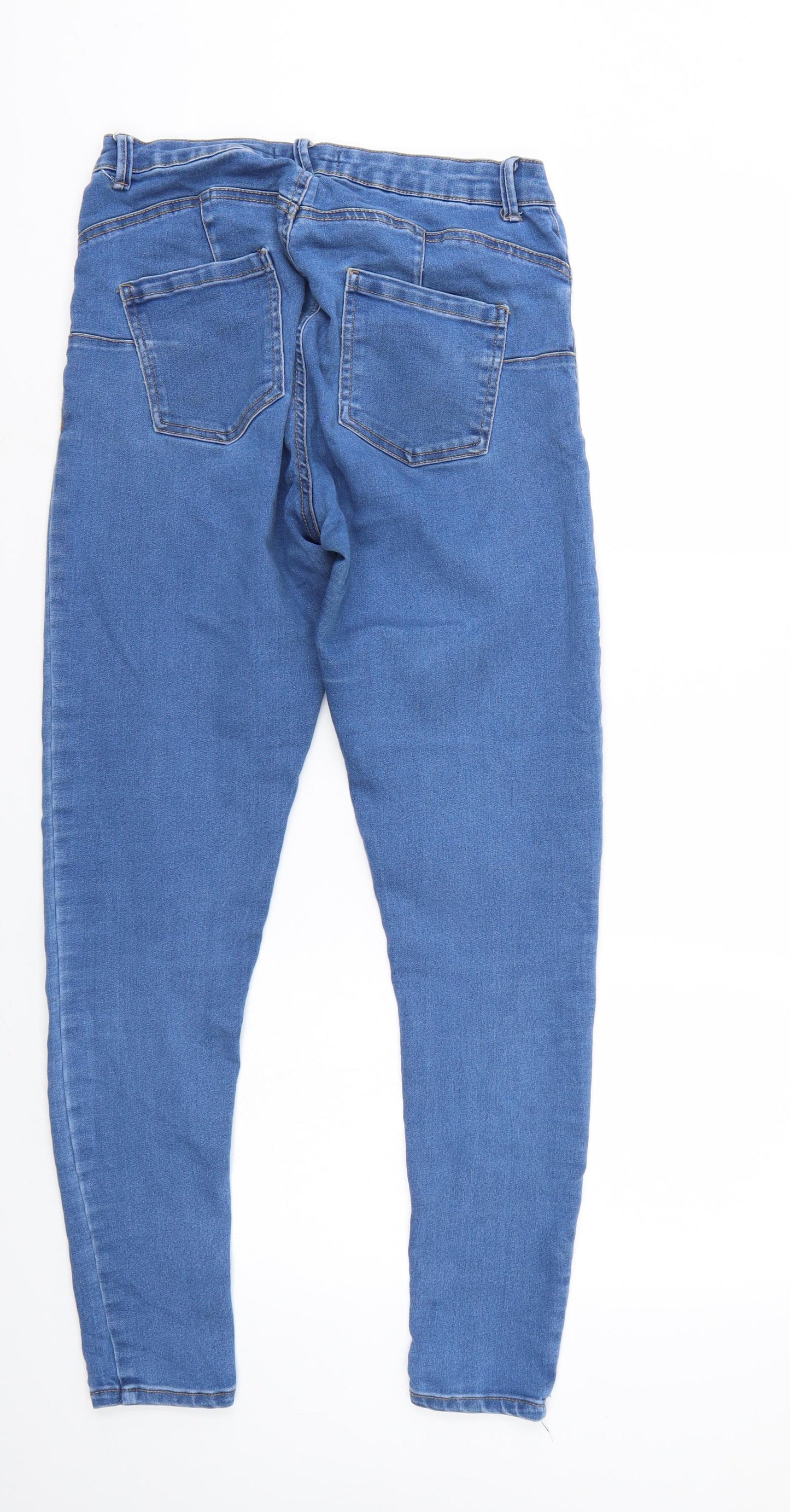Denim & Co. Womens Blue  Denim Tapered Jeans Size 12 L28 in