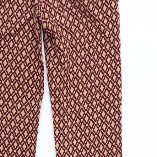 H&M Womens Multicoloured Geometric  Trousers  Size 6 L28 in