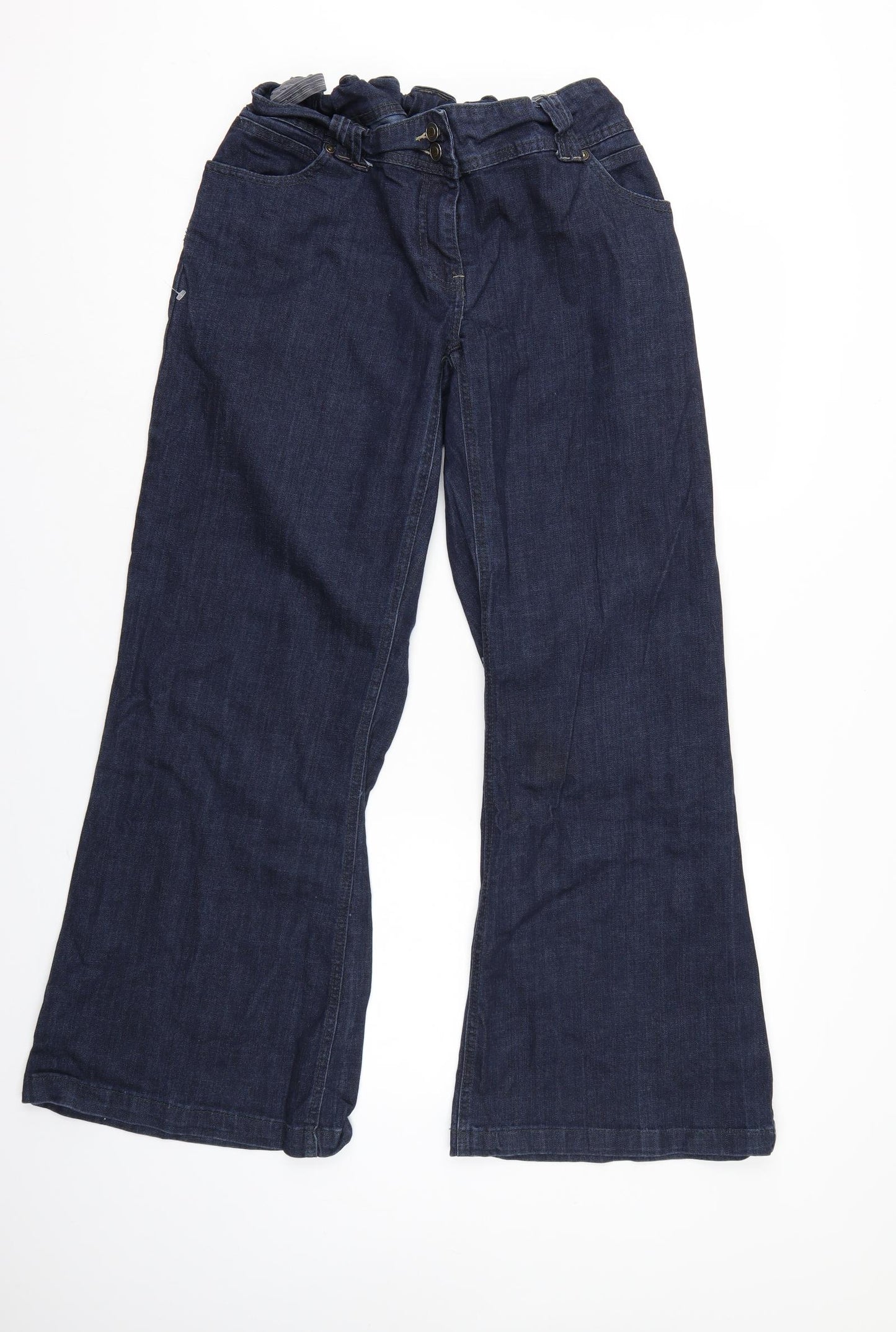 Dorothy Perkins Womens Blue  Denim Wide-Leg Jeans Size 18 L28 in - e
