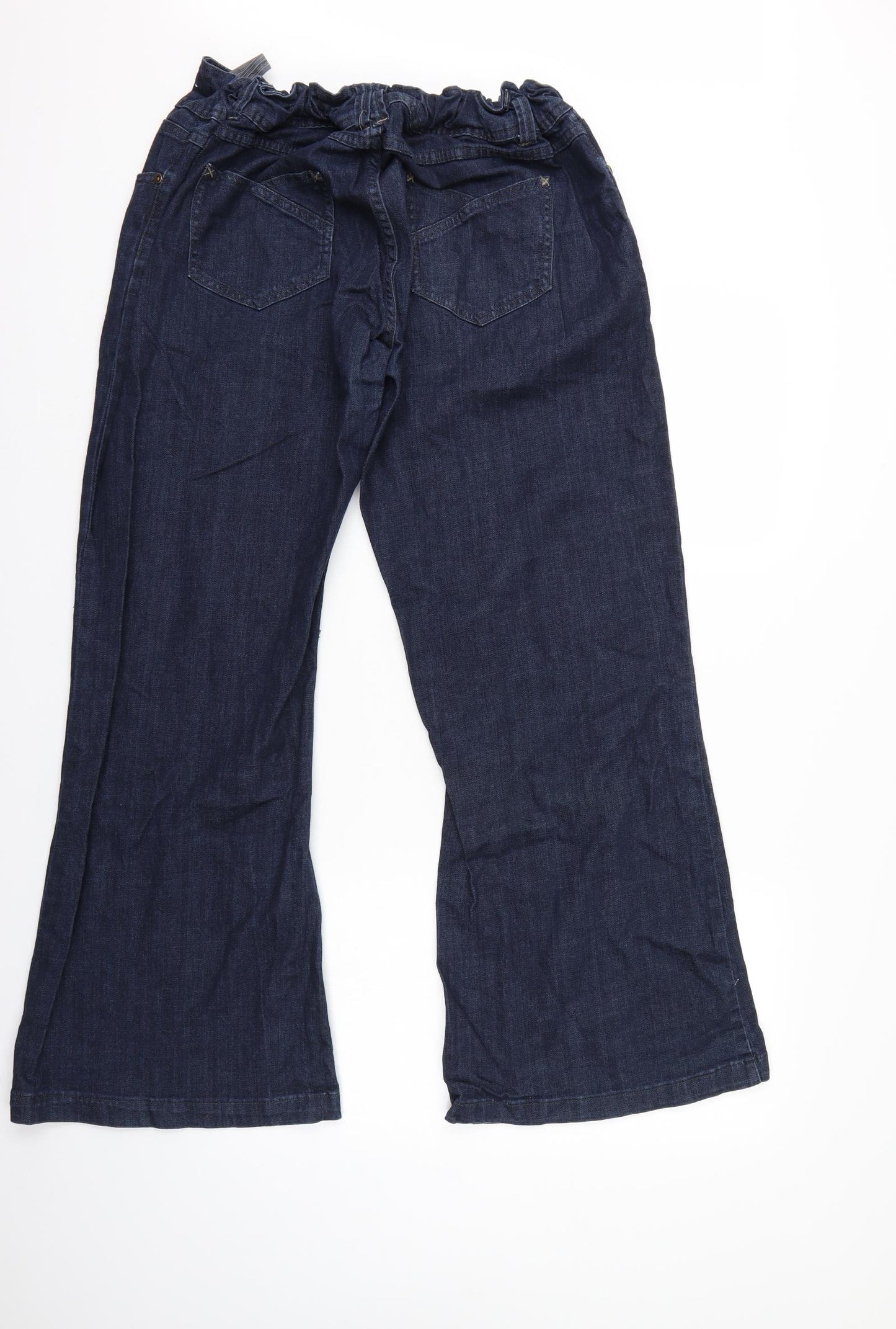Dorothy Perkins Womens Blue  Denim Wide-Leg Jeans Size 18 L28 in - e