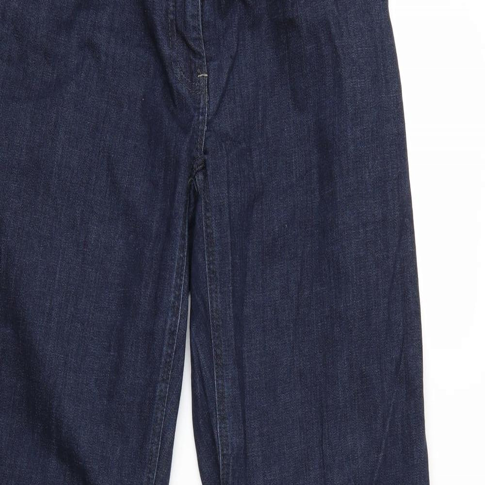 Dorothy Perkins Womens Blue  Denim Wide-Leg Jeans Size 18 L28 in - e
